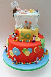 disney bathtub birthday cake